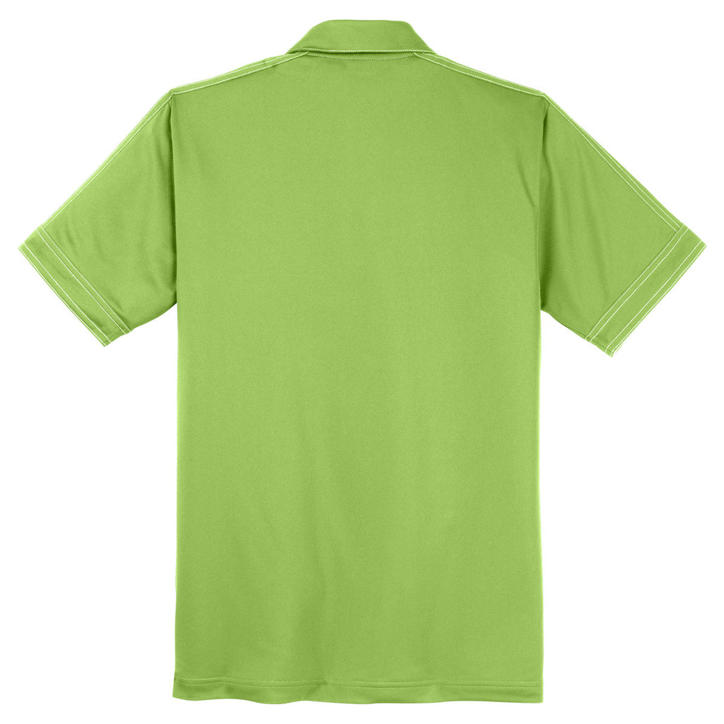 Sport-Tek Men's Green Oasis Contrast Stitch Micropique Sport