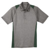 Sport-Tek Men's Vintage Heather/Forest Green Heather Colorblock Contender Polo