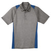 Sport-Tek Men's Vintage Heather/True Royal Heather Colorblock Contender Polo