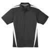 Sport-Tek Men's Iron Grey/ White PosiCharge Micro-Mesh Colorblock Polo