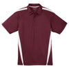 Sport-Tek Men's Maroon/ White PosiCharge Micro-Mesh Colorblock Polo