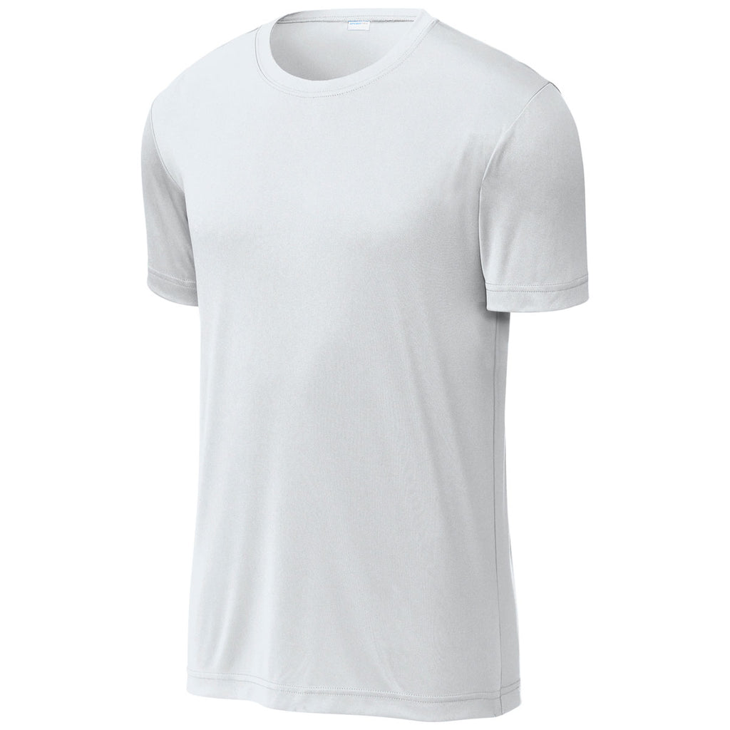 Sport-Tek Men's White PosiCharge Re-Compete Tee