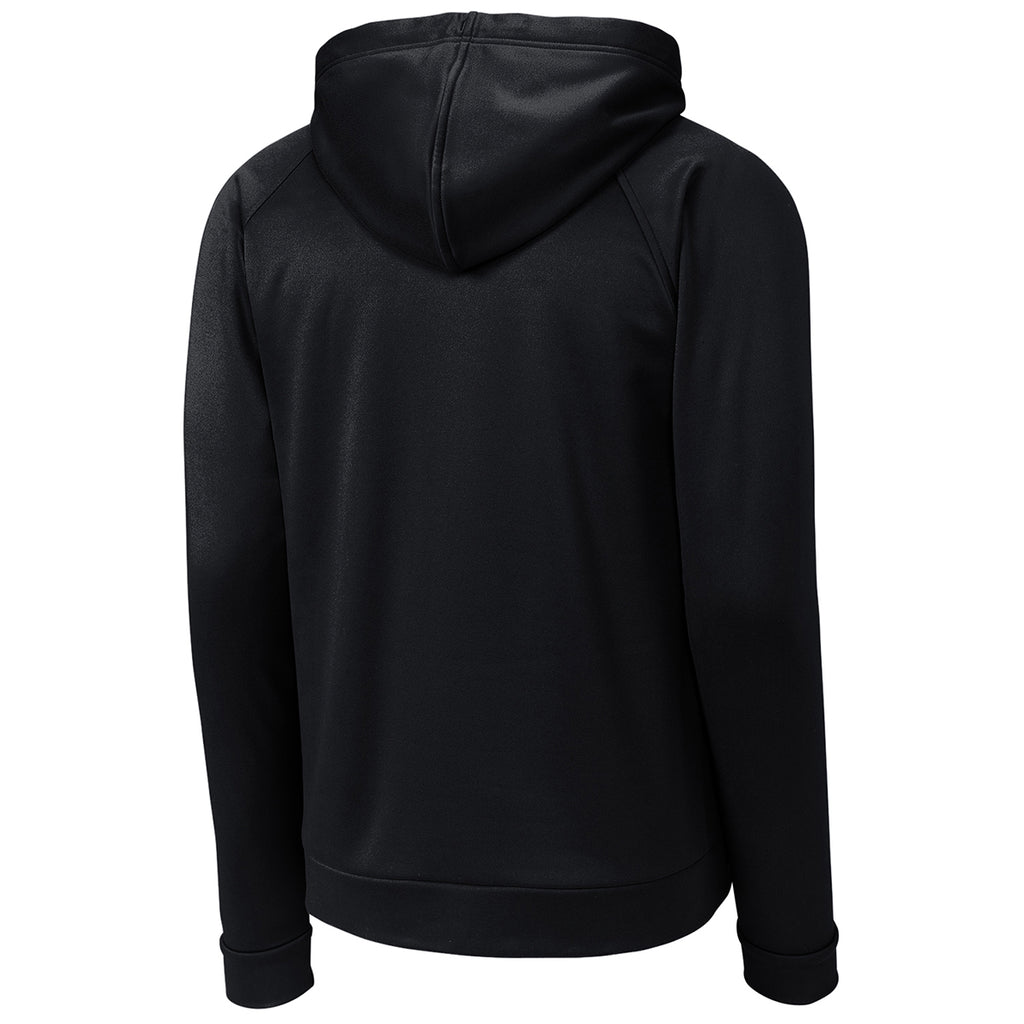 Sport-Tek Men's Black Re-Compete Fleece Pullover Hoodie