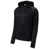 Sport-Tek Men's Black Re-Compete Fleece Pullover Hoodie