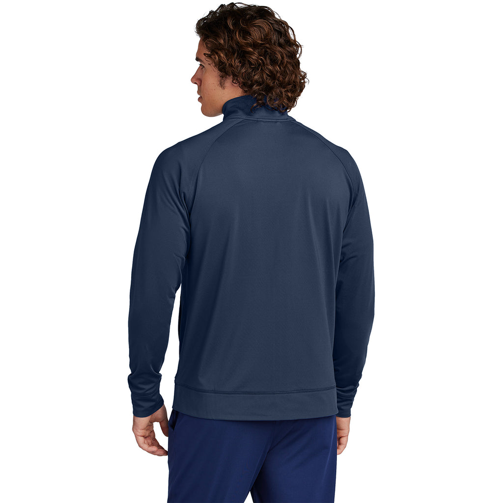 Sport-Tek Men's True Navy Sport-Wick Stretch Full-Zip Cadet Jacket