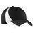 Sport-Tek Black/White Dry Zone Nylon Colorblock Cap