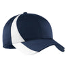 Sport-Tek True Navy/White Dry Zone Nylon Colorblock Cap