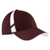 Sport-Tek Maroon/White Dry Zone Mesh Inset Cap