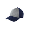 Sport-Tek Vintage Heather/True Navy Jersey Front Cap