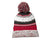 Sport-Tek True Red/Black/White Pom Pom Team Beanie