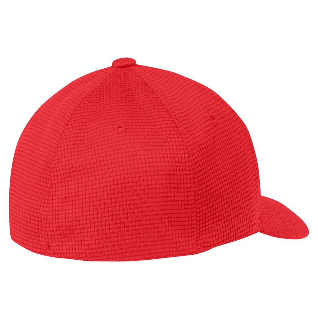 Sport-Tek True Red Flexfit Grid Texture Cap