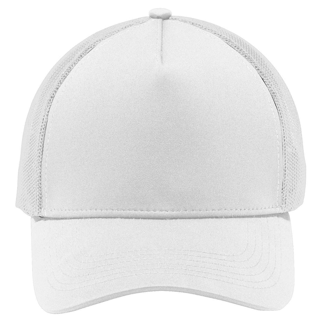 Sport-Tek White/White PosiCharge Competitor Mesh Back Cap