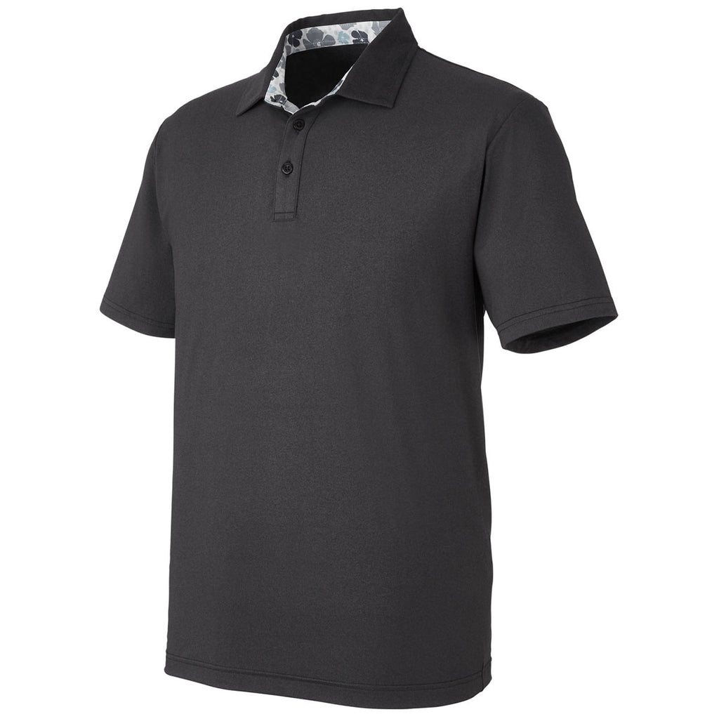 Swannies Golf Men's Black Heather James Polo