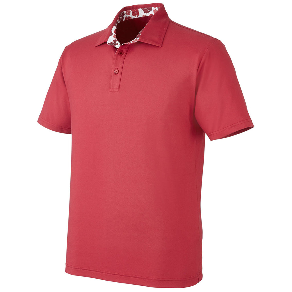 Swannies Golf Men's Red Heather James Polo