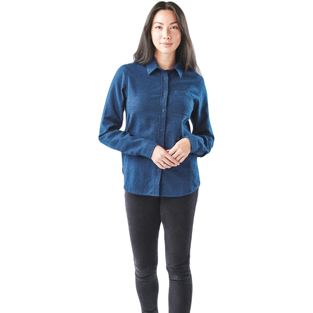 Stormtech Women's Indigo Dockyard Long Sleeve Twill Shirt