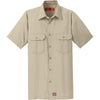 Red Kap Men's Khaki Short Sleeve Solid Ripstop Shirt