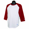 Champion Men's White/Scarlet Red Baseball T-Shirt