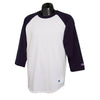 Champion Men's White/Navy Baseball T-Shirt