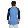 Champion Men's Light Blue/Navy Baseball T-Shirt