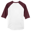 Sport-Tek Men's White/Maroon Colorblock Raglan Jersey