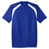 Sport-Tek Men's True Royal/White Dry Zone Colorblock Crew