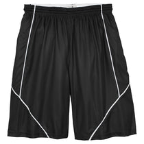 Sport-Tek Men's Black PosiCharge Mesh Reversible Spliced Short