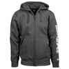 Timberland Men's Dark Charcoal Heather-White Hood Honcho Full Zip Sweatshirt