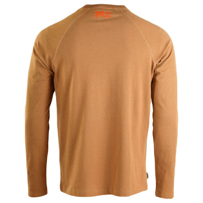 Timberland Men's Wheat Boot Core Reflective Pro Logo Long Sleeve T-Shirt