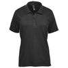 Stormtech Women's Black Camino Performance Short Sleeve Polo