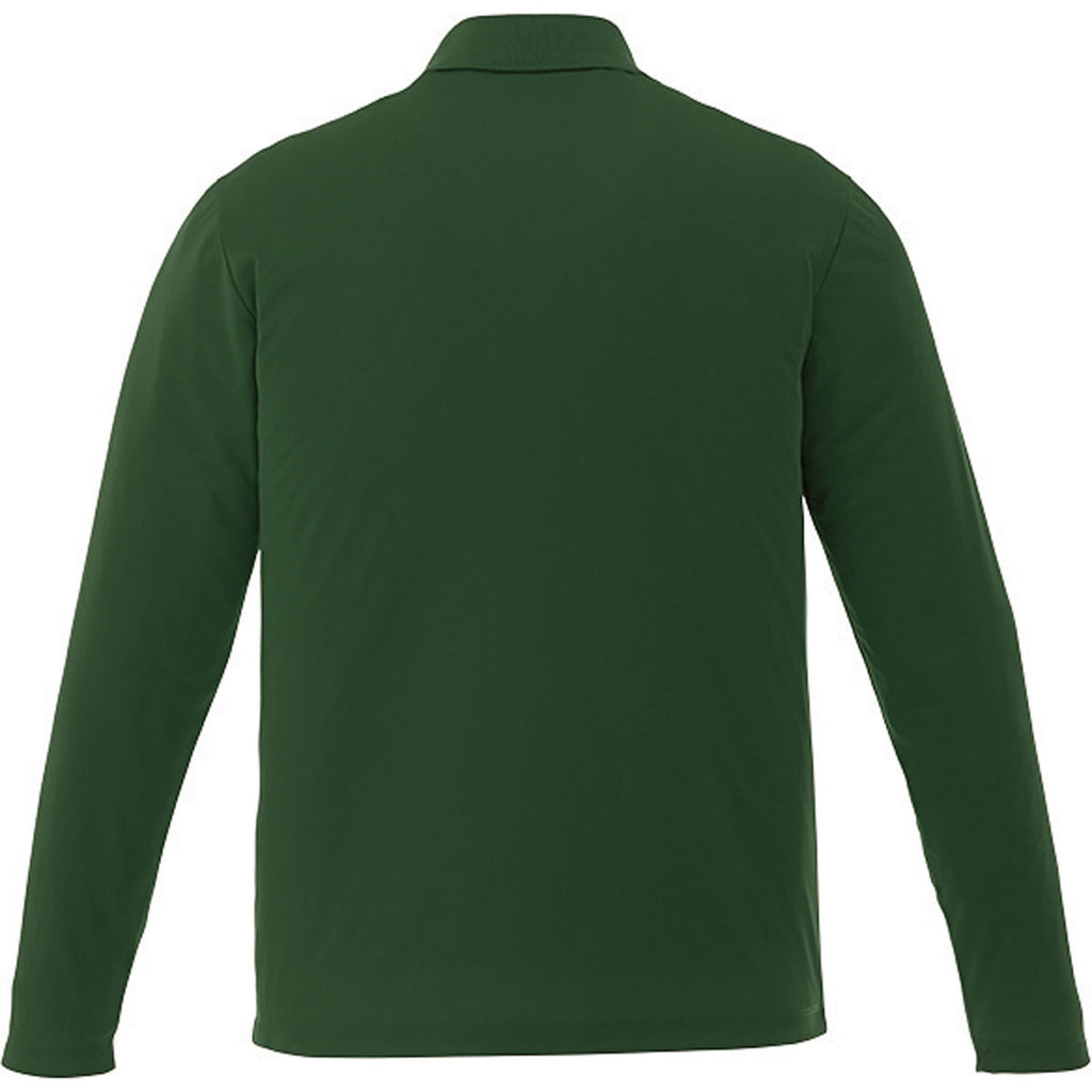 Elevate Men's Forest Green Mori Long Sleeve Polo