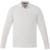 Elevate Men's White Mori Long Sleeve Polo