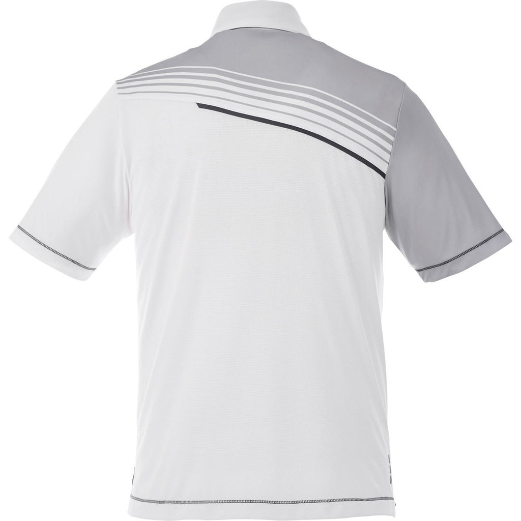 Elevate Men's White Prater Short Sleeve Polo