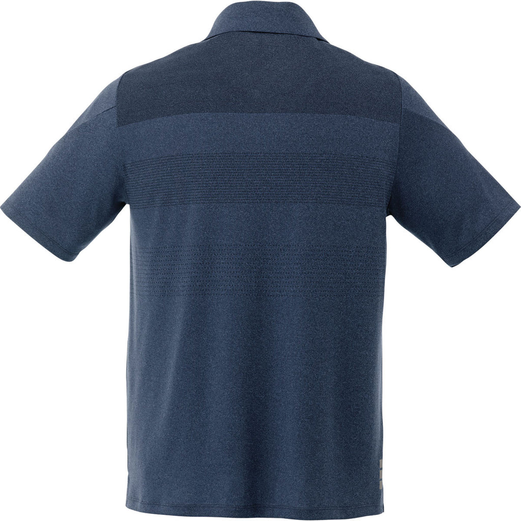 Elevate Men's Indigo Heather Antero Short Sleeve Polo