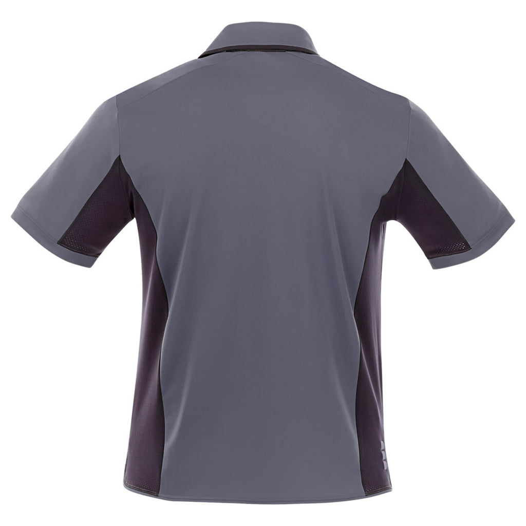 Elevate Men's Light Grey/Grey Storm Royce Short Sleeve Polo