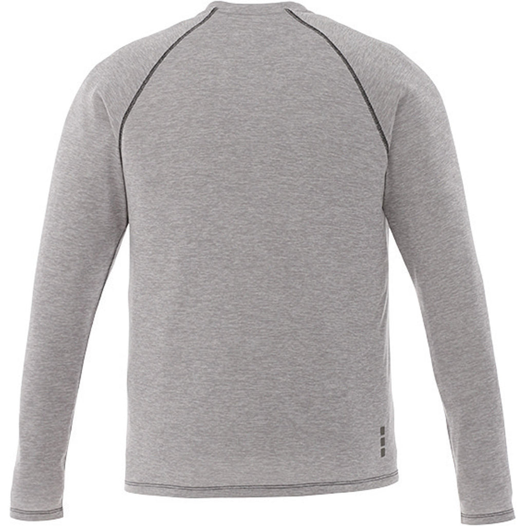 Elevate Men's Heather Grey Quadra Long Sleeve Shirt