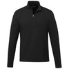 Elevate Men's Black Rigi Eco Knit Quarter Zip