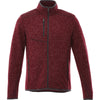 Elevate Men's Maroon Heather Tremblant Knit Jacket