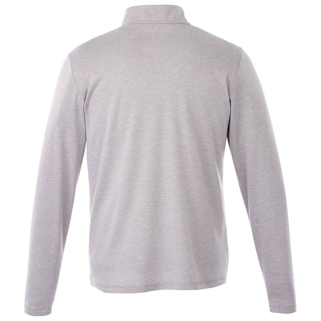 Elevate Men's Heather Grey Stratton Knit Quarter Zip