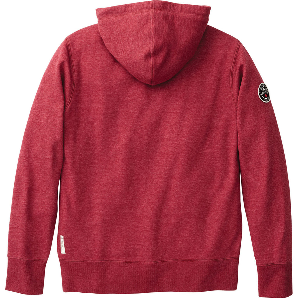 Roots73 Men's Dark Red Heather Sandylake Full Zip Hoody