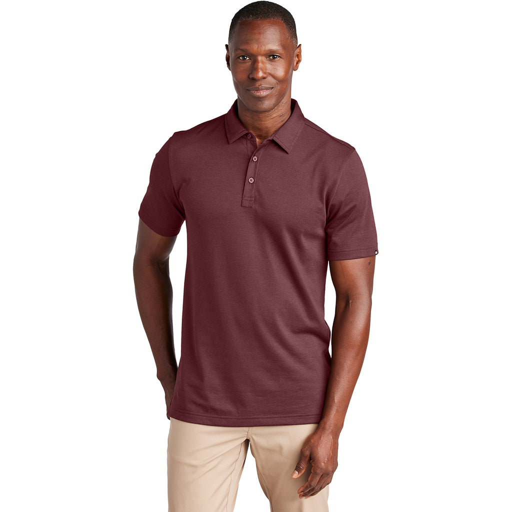 TravisMathew Men's Oxblood Heather Sunnyvale Polo