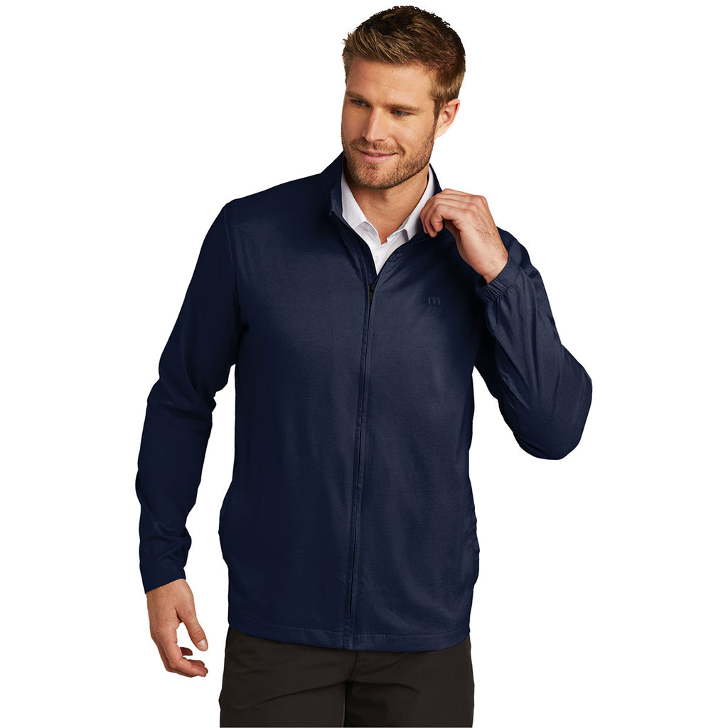 TravisMathew Men's Vintage Indigo/ Black Surfside Full-Zip Jacket