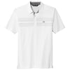 TravisMathew Men's White Monterey Chest Stripe Polo