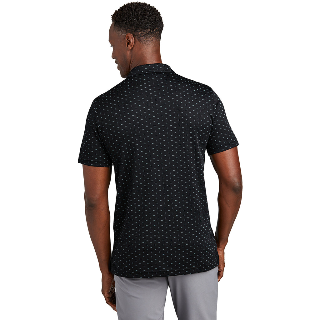 TravisMathew Men's Black/Aegean Blue Oceanside Geo Polo