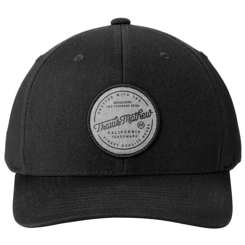 TravisMathew Black On Ice Patch Cap