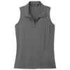 TravisMathew Women's Quiet Shade Grey/Black Coto Performance Sleeveless Polo