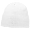 Elevate White Level Knit Beanie