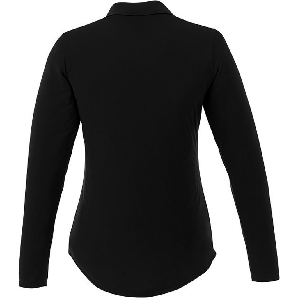 Elevate Women's Black Mori Long Sleeve Polo