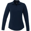 Elevate Women's Navy Mori Long Sleeve Polo