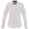 Trimark Women's White Mori Long Sleeve Polo