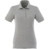 Elevate Women's Heather Grey Belmont Short Sleeve Polo